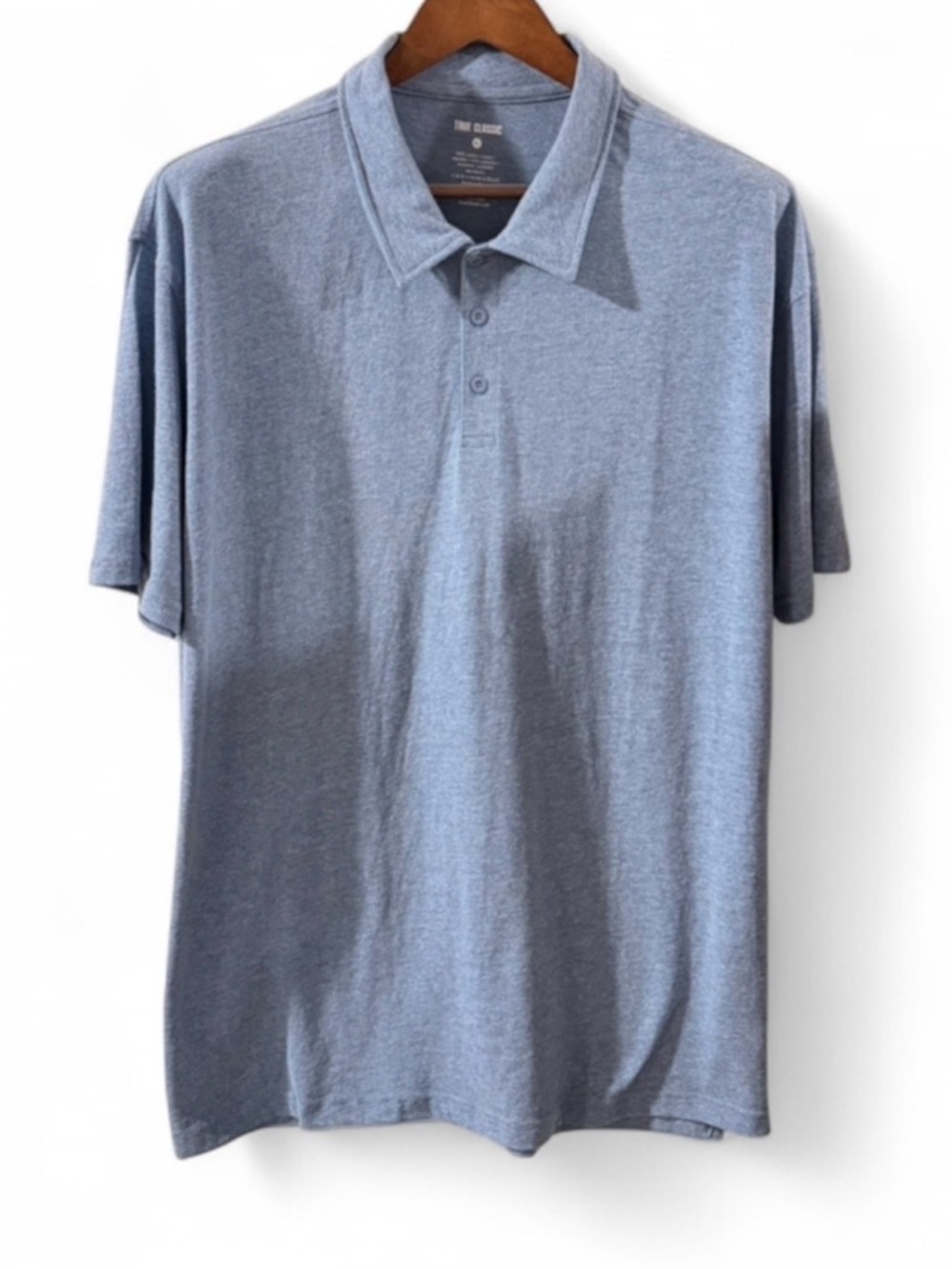 True Classic Heather Blue Short-Sleeve Polo Shirt Size Men’s XL (NWOT)